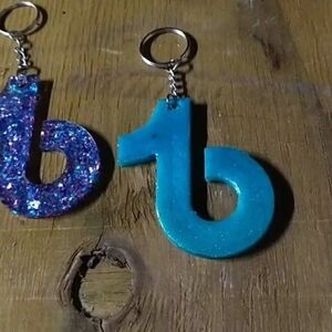 Tik Toc keychains any color glitter also